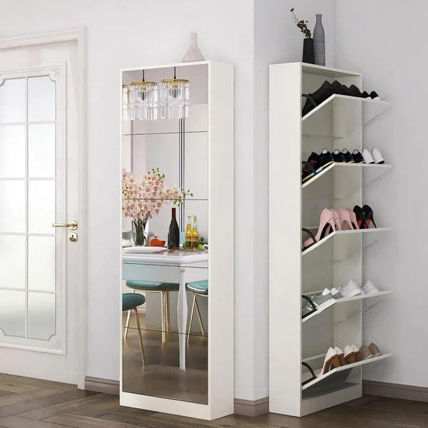 Luxury Shoe Cabinet with Mirror